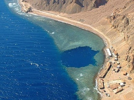 the Blue Hole in Dahab